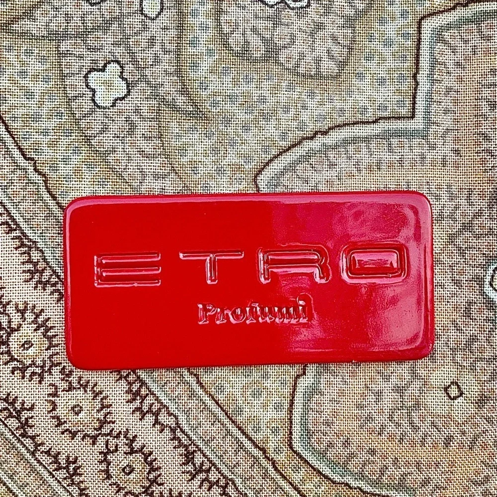 ETRO Profumi Tan Red & Gray Paisley Shoulder Bag
